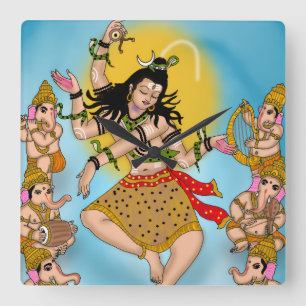 Quadrado Relógio Dançante Shiva  