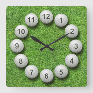 Quadrado Relógio das bolas de golfe