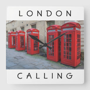 Quadrado Relógio das caixas vermelhas de Londres
