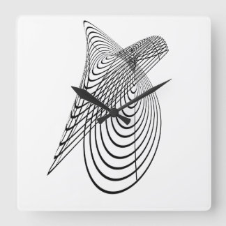 Quadrado Relógio de arte geométrico