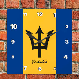 Quadrado Relógio de Barbados, lar patriótico, Bandeira de B