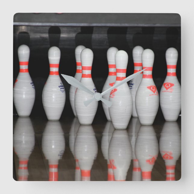 Quadrado Relógio de boliche (Frente)
