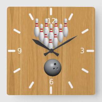 Quadrado relógio de boliche
