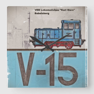 Quadrado Relógio de comboio