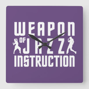 Quadrado relógio de cor personalizado da instrução Jazz