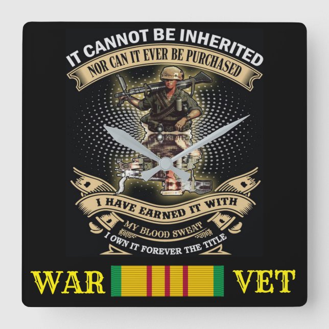 QUADRADO RELÓGIO DE EFP DA GUERRA DO VIETNAME (Frente)