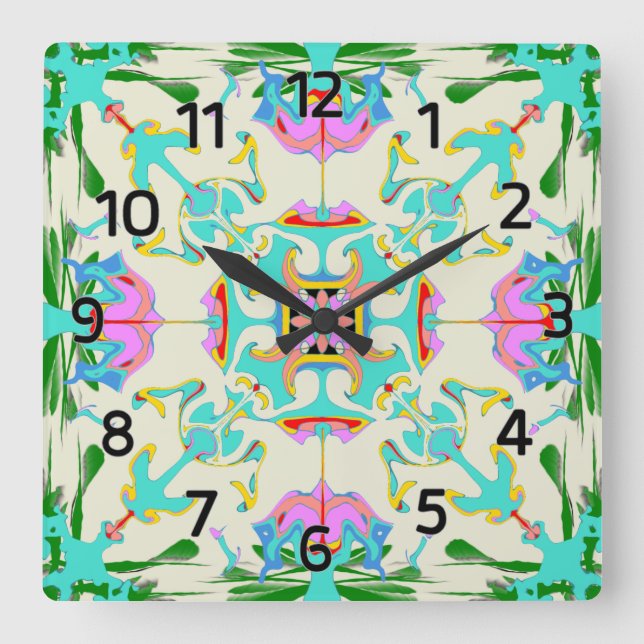 Quadrado Relógio de Estilo Vitoriano de Edimburgo (Frente)