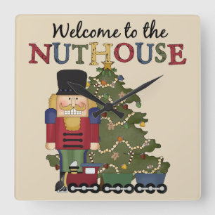Quadrado Relógio de Feriados Nutcracker