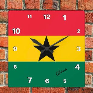 Quadrado Relógio de Gana, lar patriótico, Bandeira do Gana