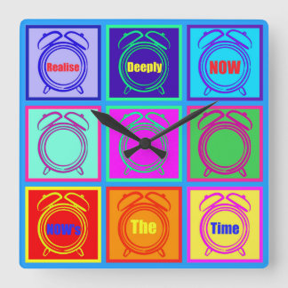 Quadrado Relógio de Hora Agora