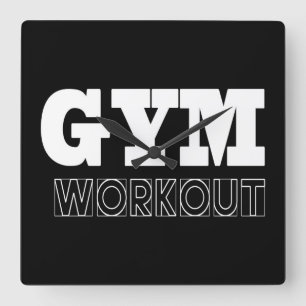 Quadrado Relógio de Malhação da Bomba de Gym Workout