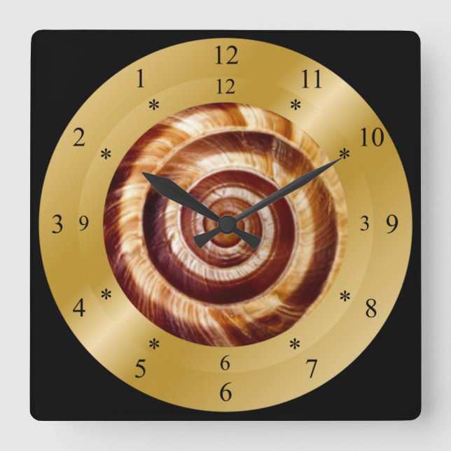 Quadrado Relógio de Máquina do Tempo ~ Spiral de Única Caud (Frente)