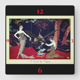 Quadrado Relógio de Moda Barbier Retro