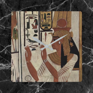 Quadrado Relógio de Muro da Praça da Deusa do Antigo Egito