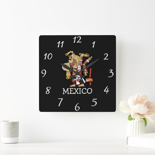 Quadrado Relógio de Muro do México (Lar)