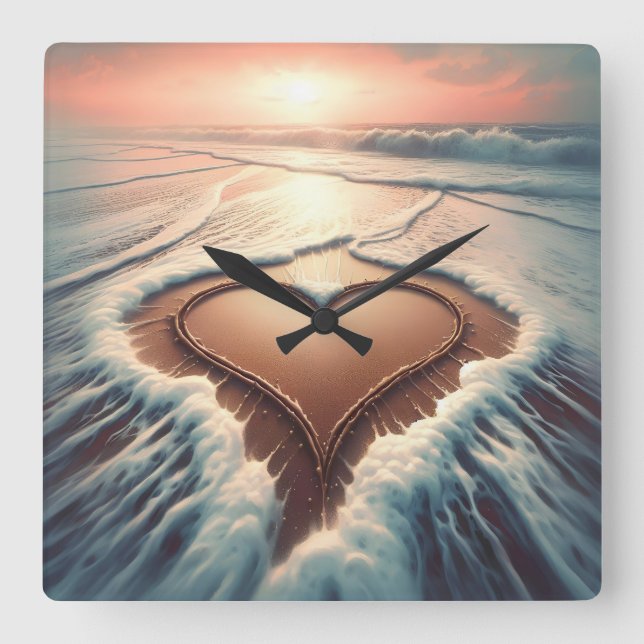 Quadrado Relógio de Muro "Hora de Grace" (Frente)