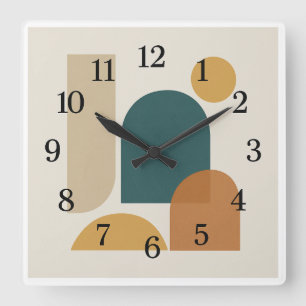 Quadrado Relógio de Muro Moderno do Século Médio minimalist