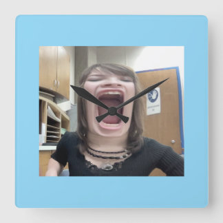 Quadrado Relógio de Parede, Quadro de Madeira Natural Arred