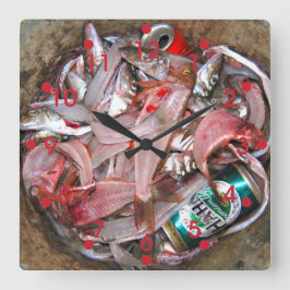 Quadrado Relógio de Peixes