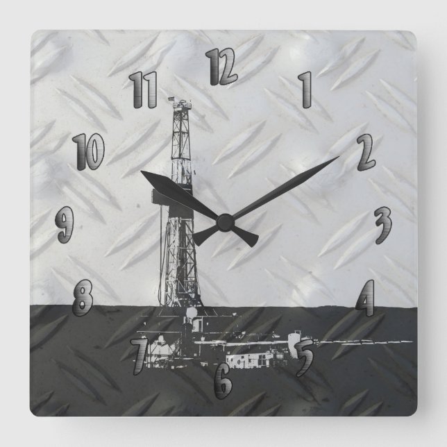 Quadrado Relógio de Perfuração (com números) (Frente)