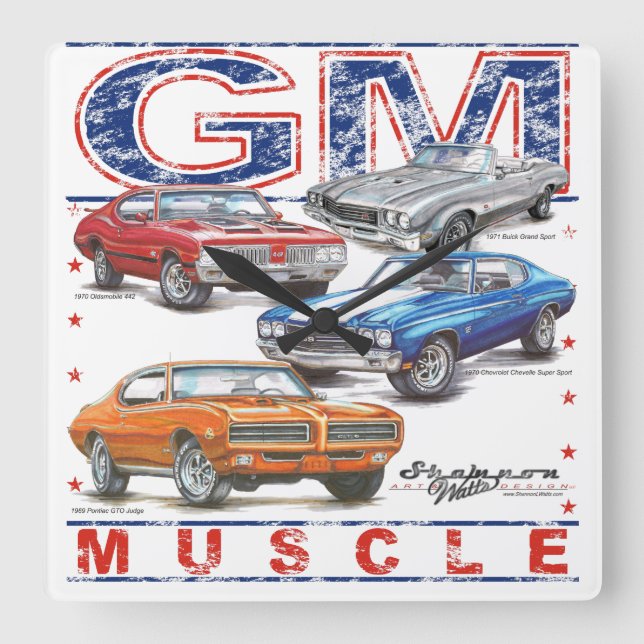 Quadrado Relógio de Praça Muscular GM (Frente)