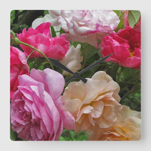 Quadrado Relógio de Rosas antigos movidos