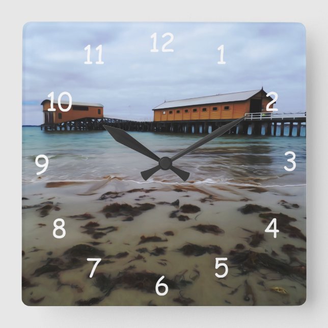 Quadrado Relógio de Sonhos de Queenscliff (Frente)