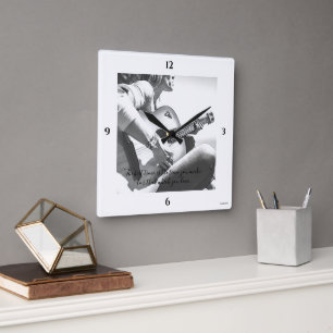 Quadrado Relógio de Tema Guitarista do HAMbWG