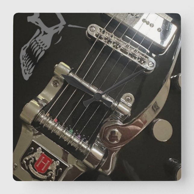 Quadrado Relógio de violão de rawdad (Frente)