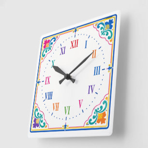 Quadrado Relógio Decorativo Elegante para Casa e Escritório