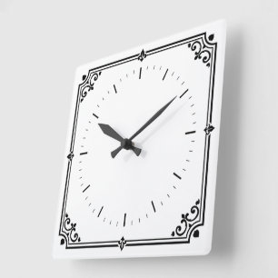Quadrado Relógio Decorativo Elegante para Casa e Escritório