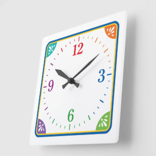 Quadrado Relógio Decorativo Moderno para Casa e Escritório