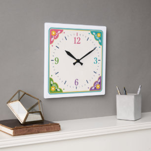 Quadrado Relógio Decorativo Moderno para Casa e Escritório