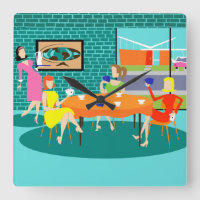 Relógio do jogo de cartas para mulheres retrô