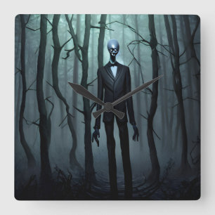 Quadrado Relógio do Slender Man
