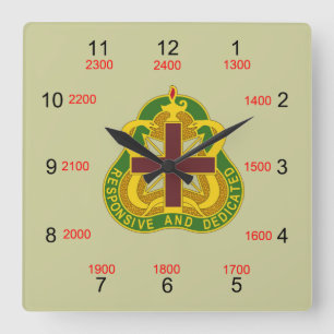 Quadrado Relógio do Tempo Militar MEDCOM DUI