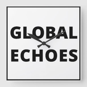 Quadrado Relógio Echoes Global