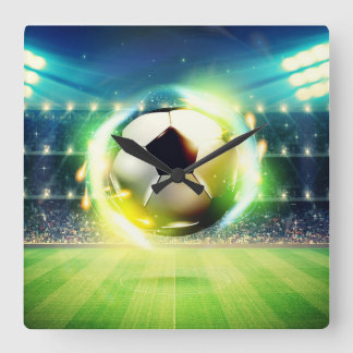 Quadrado relógio futebol