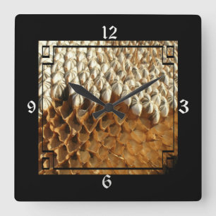 Quadrado Relógio - Girassol Seco em Frame