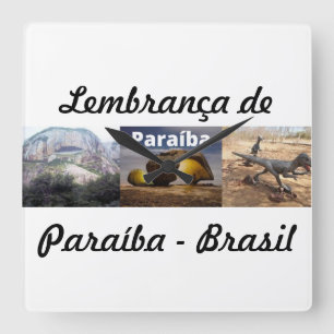 Quadrado Relógio lembrança da Paraíba