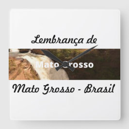Quadrado Relógio lembrança de Mato Grosso