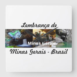 Quadrado Relógio lembrança de Minas Gerais