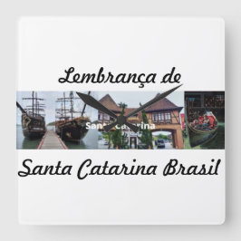 Quadrado Relógio lembrança de Santa Catarina Brasil
