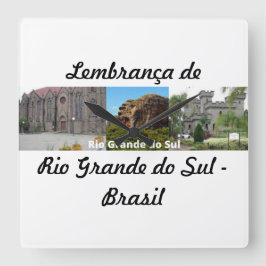 Quadrado Relógio lembrança do Rio Grande do Sul
