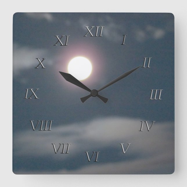Quadrado Relógio - Lua da Manhã (Frente)