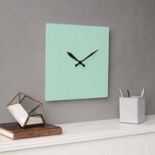 Quadrado Relógio Mint Green Square Minimalista