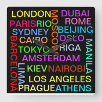 relógio mundial das cidades