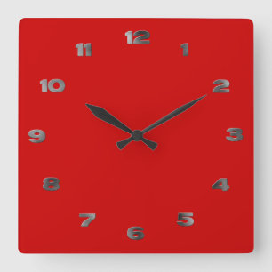 Quadrado Relógio - Números de Metal em Árabe