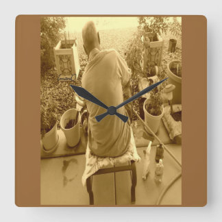 Quadrado Relógio Personalizado de Parede 'Meu Espaço'