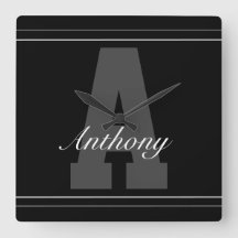 Relógio personalizado do nome da tipografia